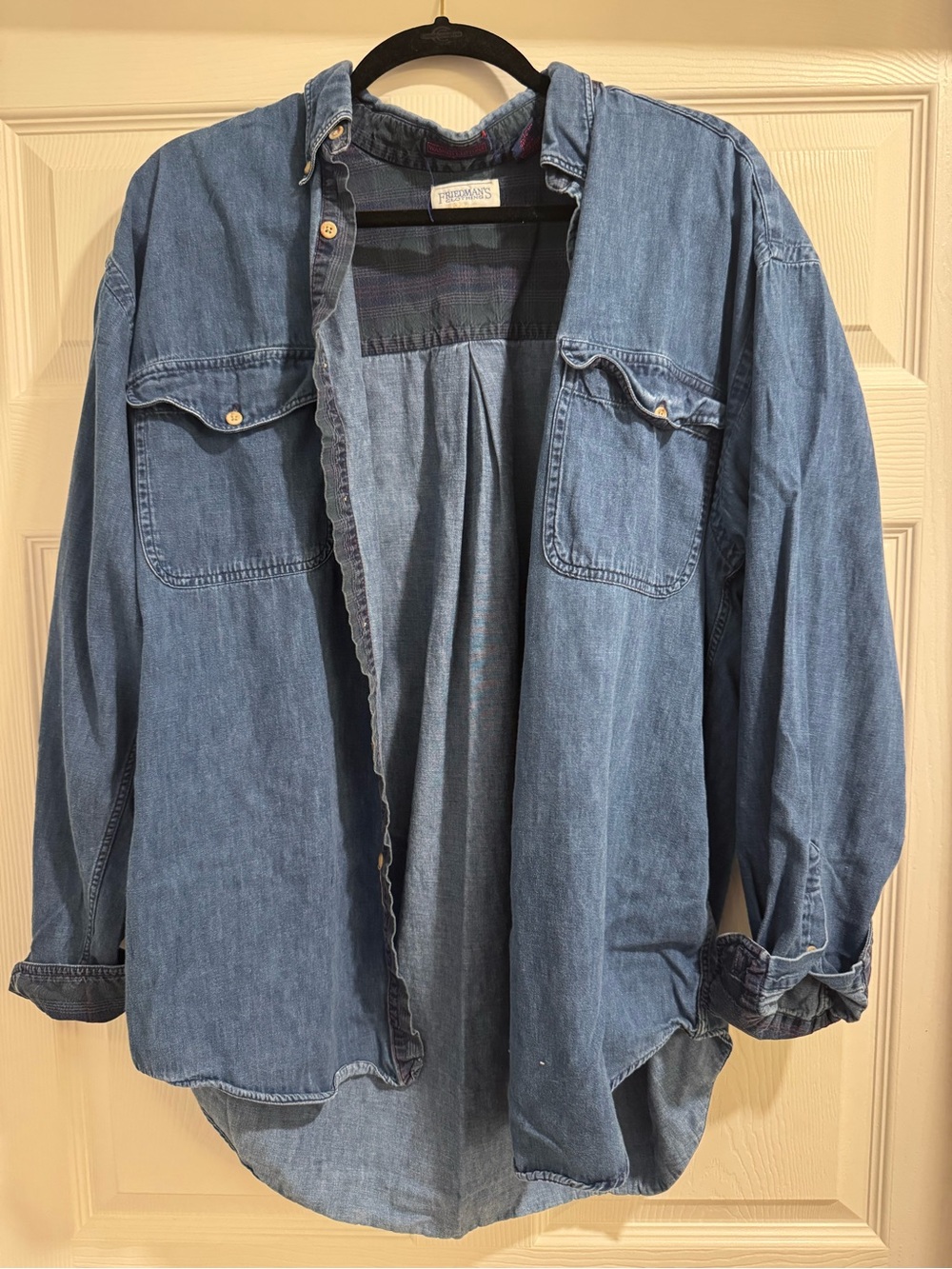 Classic Denim Button-Up Shirt - Blue
